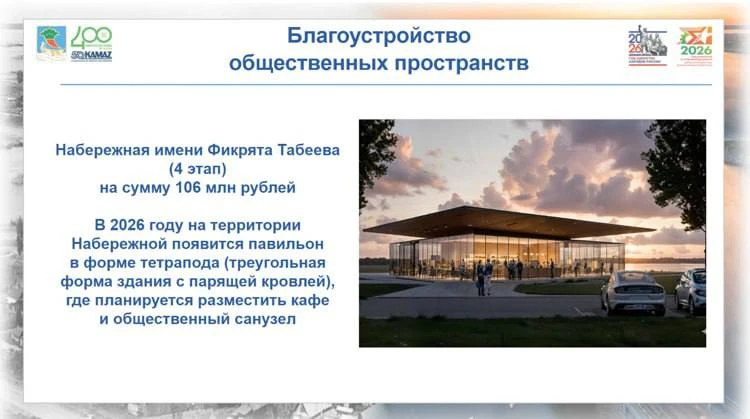 🏗️В Набережных Челнах на набережной имени Табеева появится необычный павильон в форме тетрапода

Зд