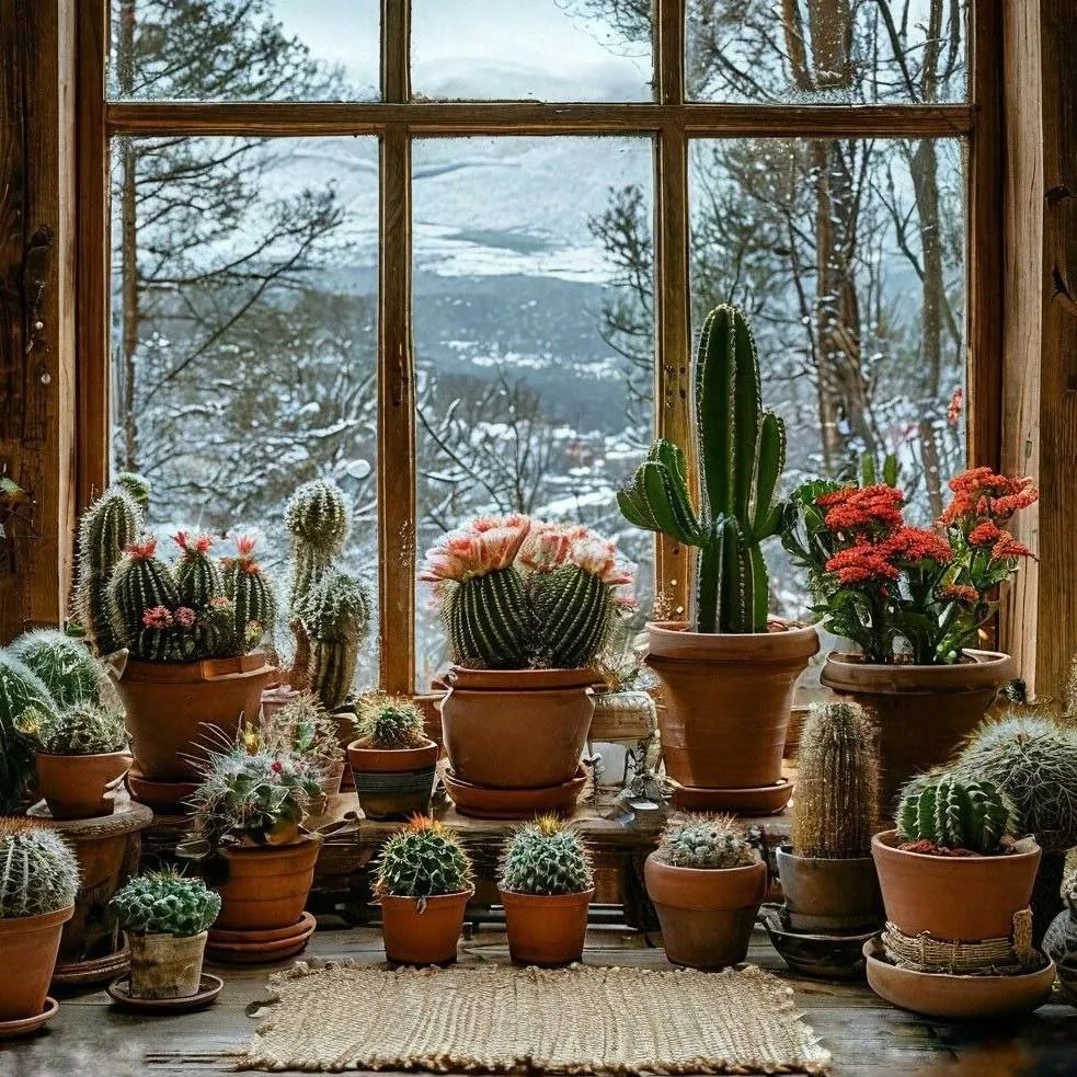 Уход за кактусами 🌵  Кактусы зимой содержат в сухом и прохладном месте. Однако самым важным для них 