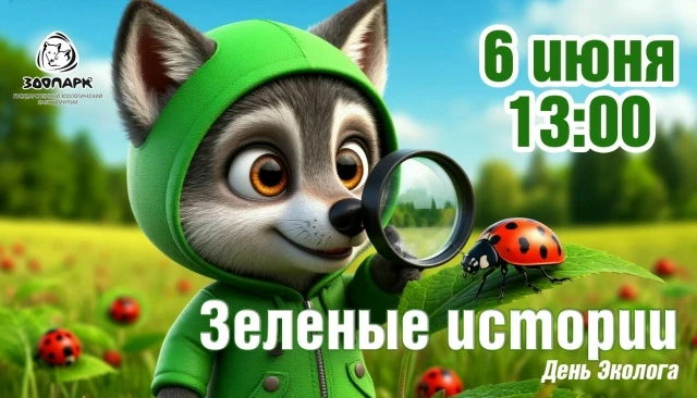 В эту субботу Зоопарк Удмуртии отметит День эколога🌳 
 
Мероприятие «Зеленые истории» начнется в 13