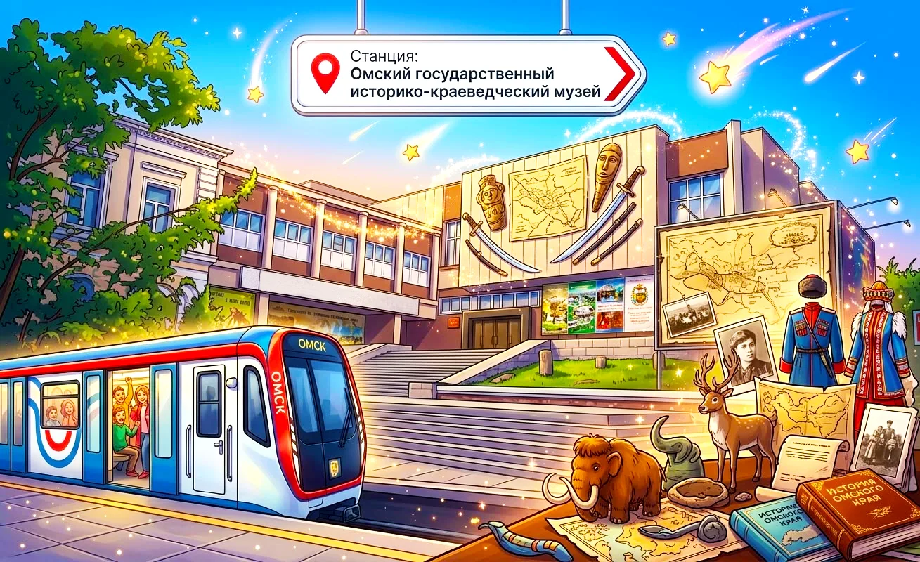 🏛️🚉 Станция «Омский государственный историко-краеведческий музей» 🗺️📜🔍✨

Привет, наши юные иссл