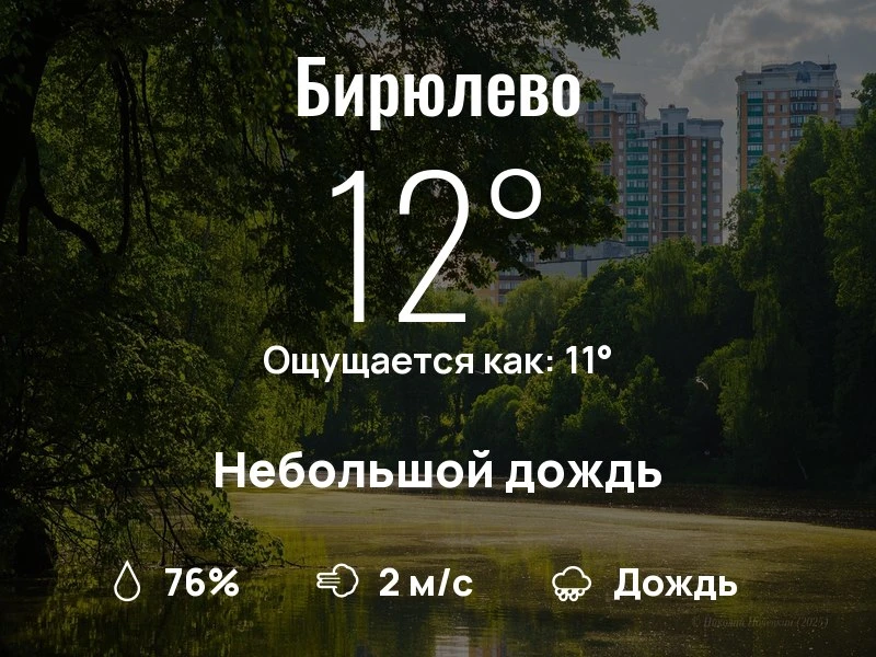 Что с погодой в Бирюлево?