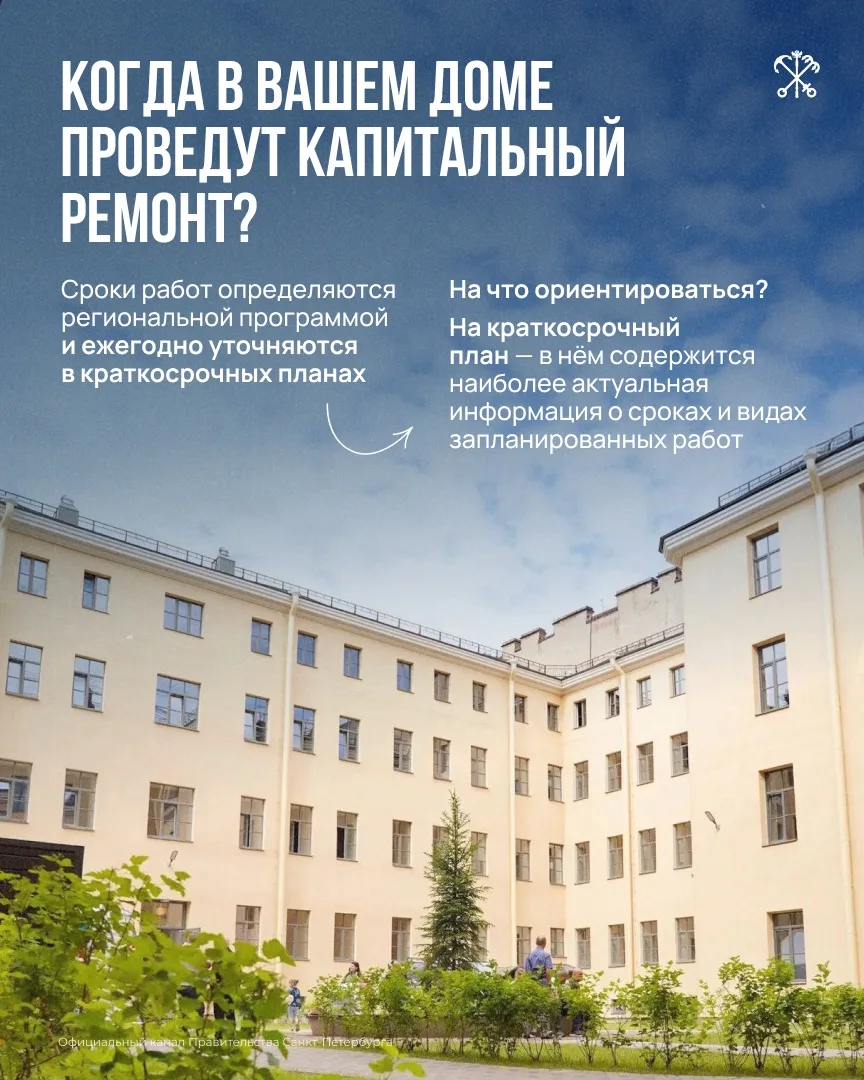 Когда в доме запланирован капитальный ремонт и какие работы проведут?