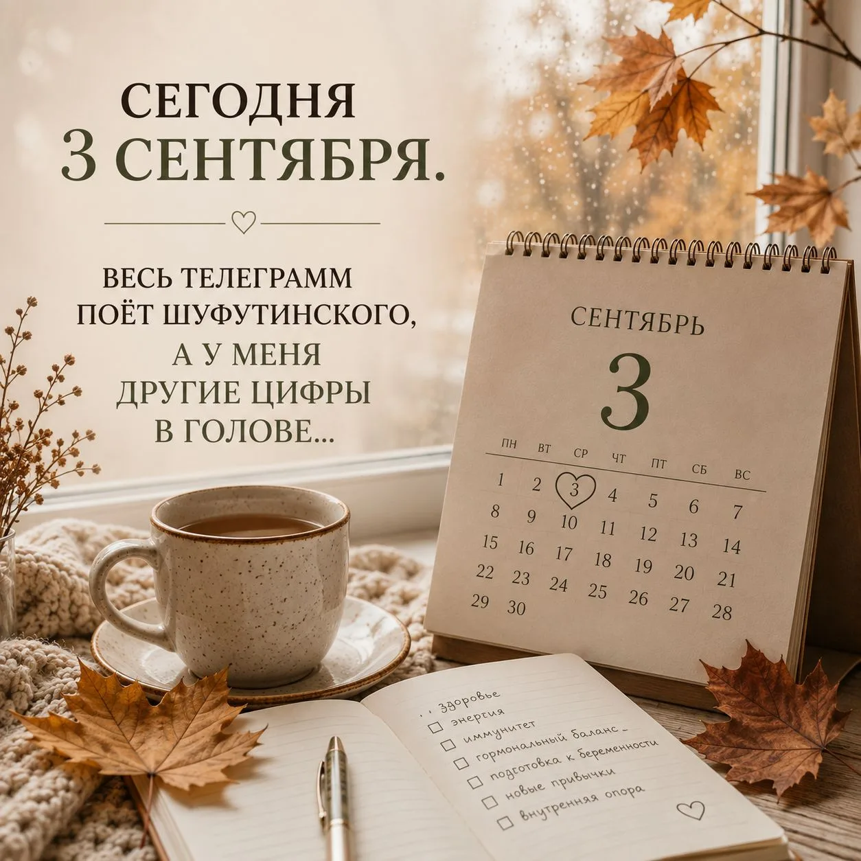 ☝️СЕГОДНЯ 3 СЕНТЯБРЯ. ВЕСЬ ТЕЛЕГРАММ ПОЁТ ШУФУТИНСКОГО, А У МЕНЯ ДРУГИЕ ЦИФРЫ В ГОЛОВЕ...