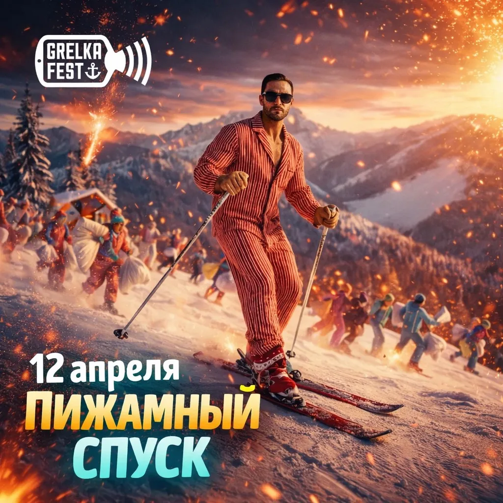 😴 Самый ленивый спуск года — официально разрешён!  👕 Пижамный спуск 🗓 12 апреля (воскресенье) ⏰ 12:0