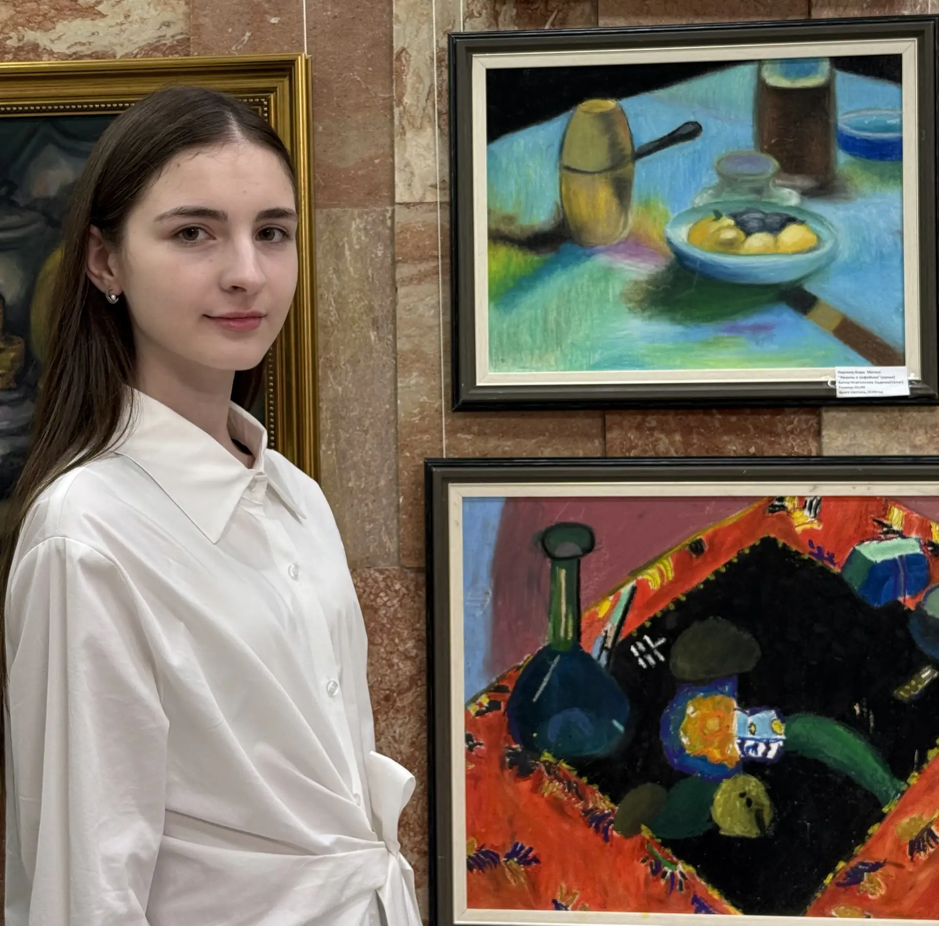 Ученица 9-2 класса, Корголоева Хадижа (16 лет), представила свою работу на выставке, которая прошла 