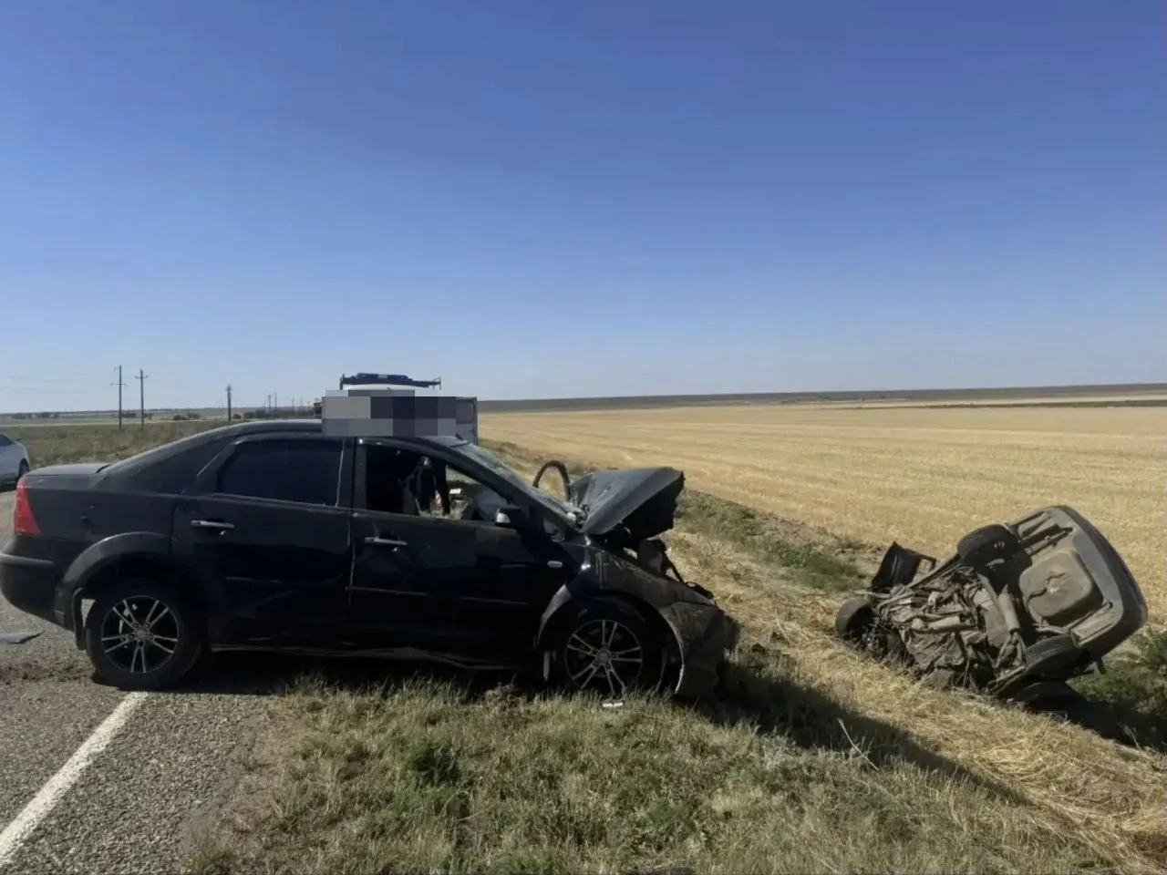 ❗️Водитель погиб при опрокидывании авто в Апанасенковском округе.

Водитель «Форд» выехал на встречк
