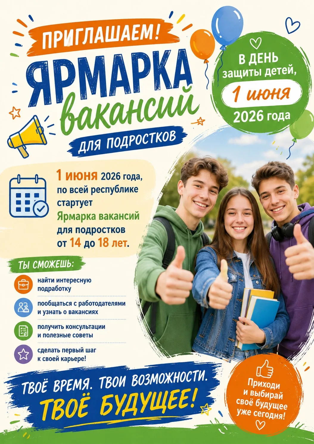 Завтра в Махачкале пройдет ярмарка вакансий «Летняя занятость» для несовершеннолетних