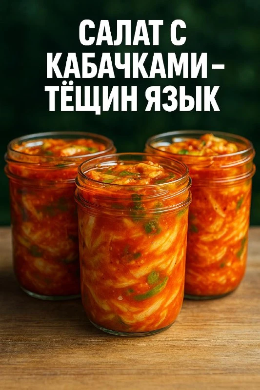 САЛАТ С КАБАЧКАМИ "ТЁЩИН ЯЗЫК"
