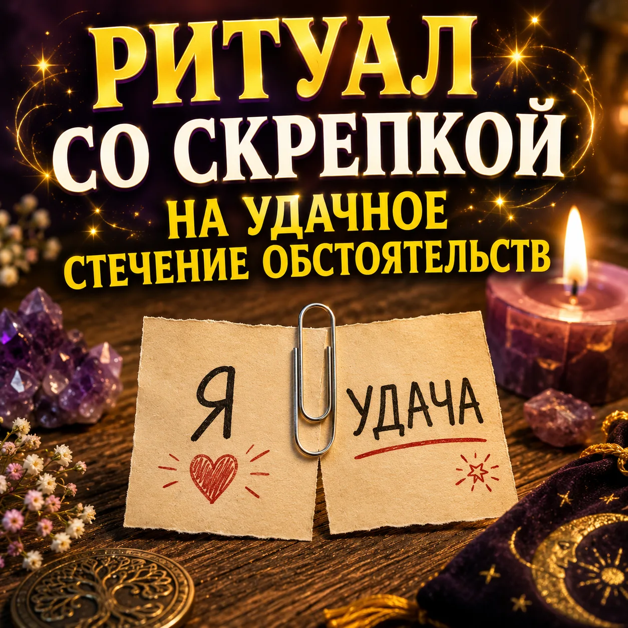 📎 РИТУАЛ СО СКРЕПКОЙ НА УДАЧНОЕ СТЕЧЕНИЕ ОБСТОЯТЕЛЬСТВ