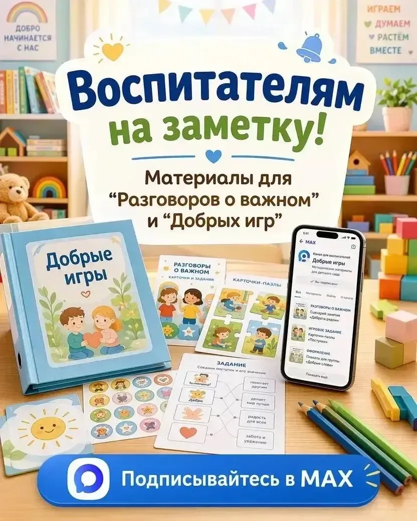 📌 Воспитателям и педагогам детских садов!