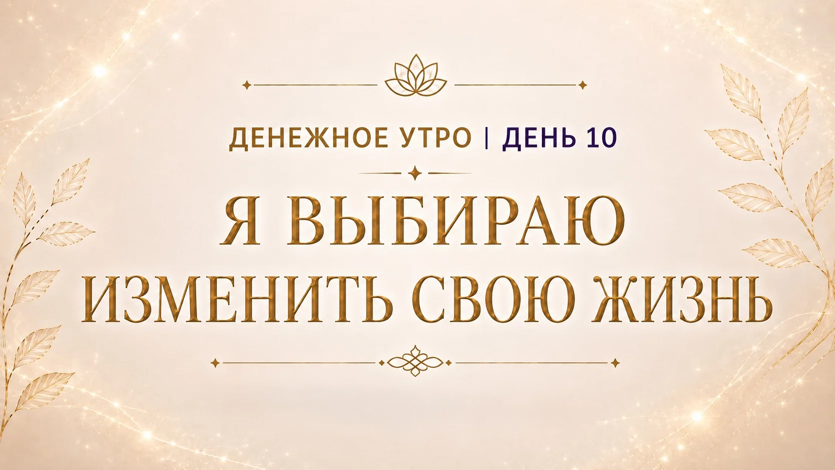Денежное утро | День 10