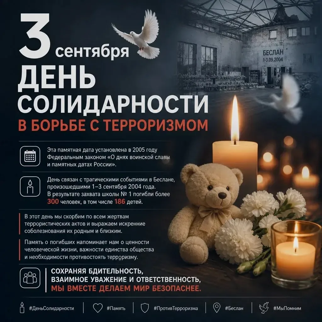 3 сентября — День солидарности в борьбе с терроризмом