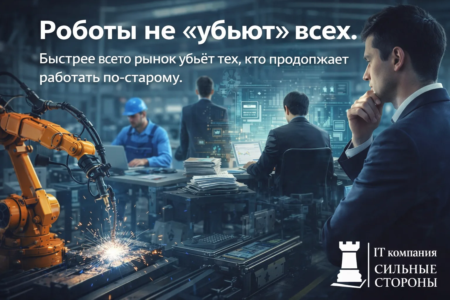 Роботы не “убьют” всех. Быстрее всего рынок вытеснит  тех, кто продолжает работать по-с...
