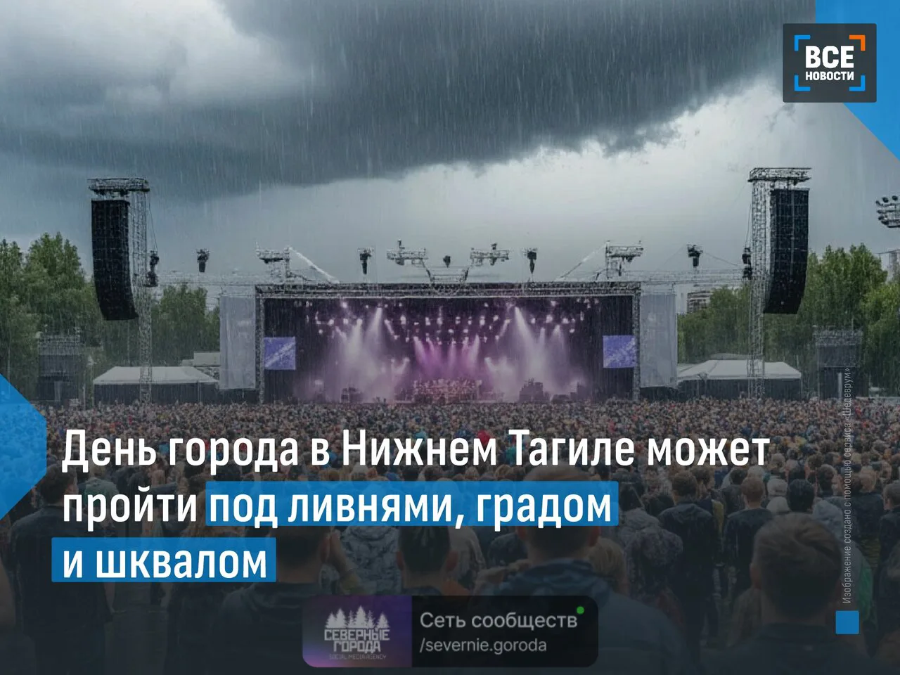 Уральский гидрометцентр предупредил тагильчан о возможной непогоде в День города. По пр...