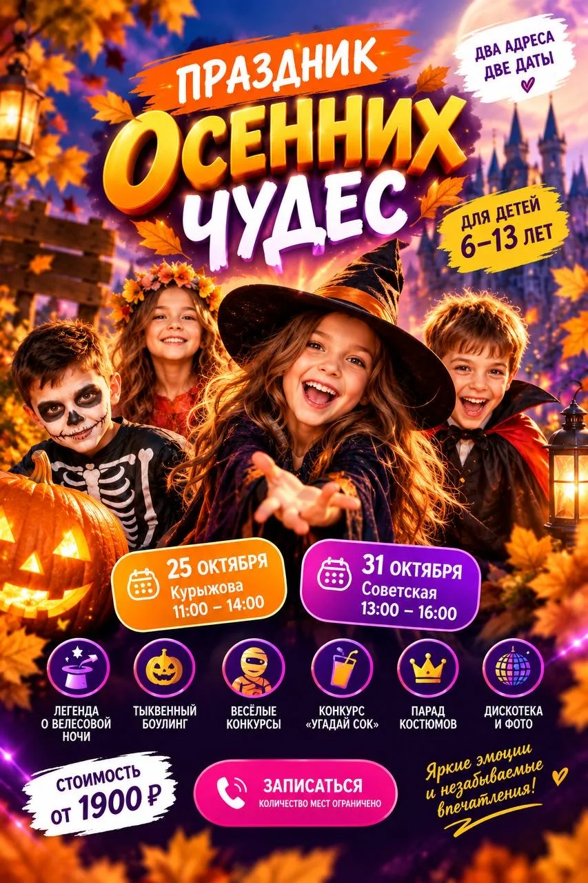 🎃 ОБЪЯВЛЕНИЕ ДЛЯ ЮНЫХ ХРАБРЕЦОВ!