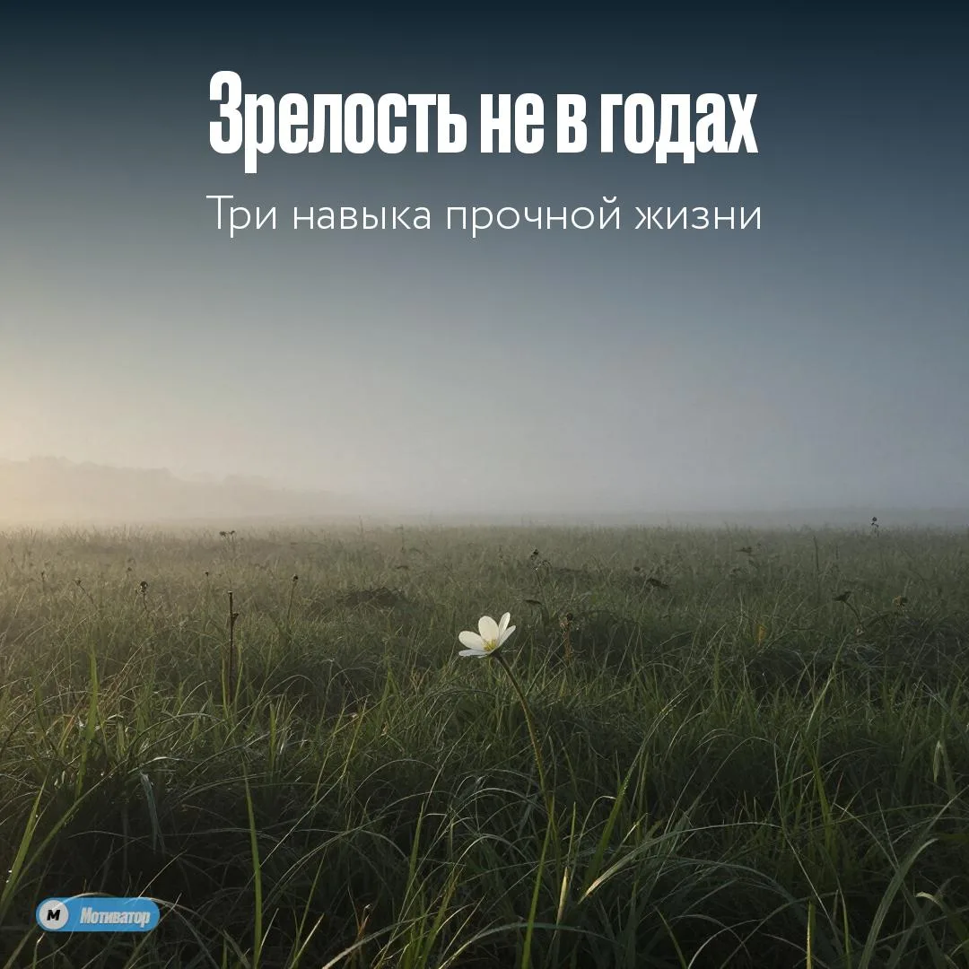 Зрелость строится не на годах
