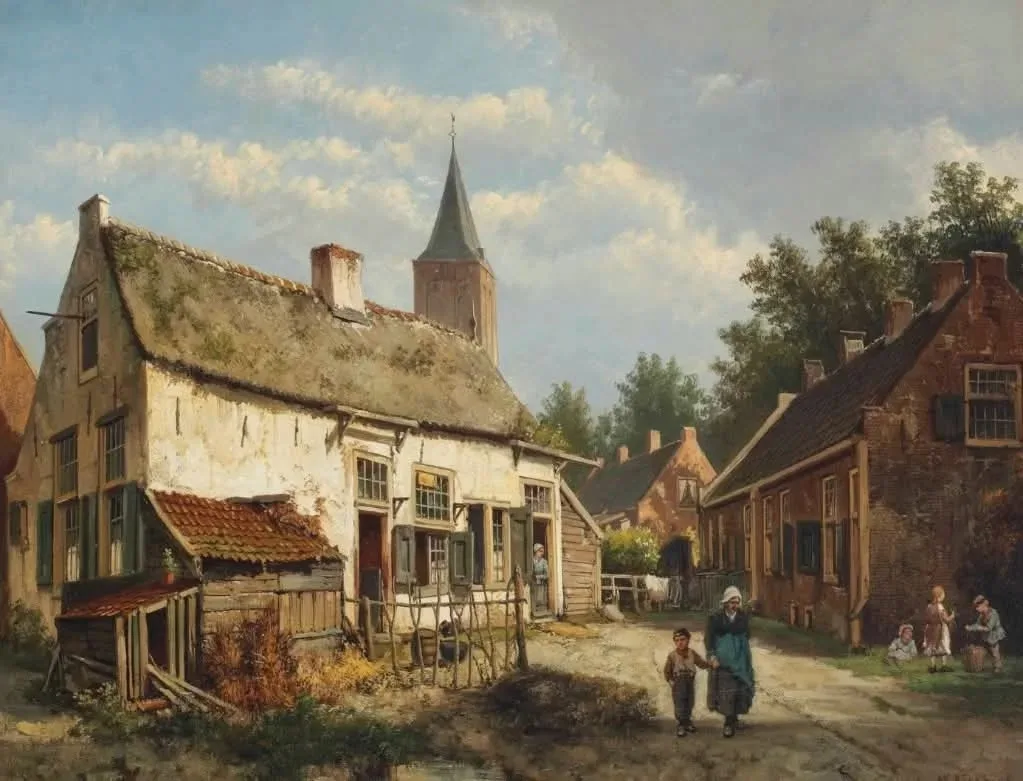 "Голландский городок в летний день" 

Виллем Куккук (Willem Koekkoek, 1839-1895) — известный нидерла