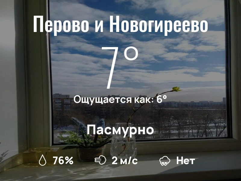 Что с погодой в Перово и Новогиреево?