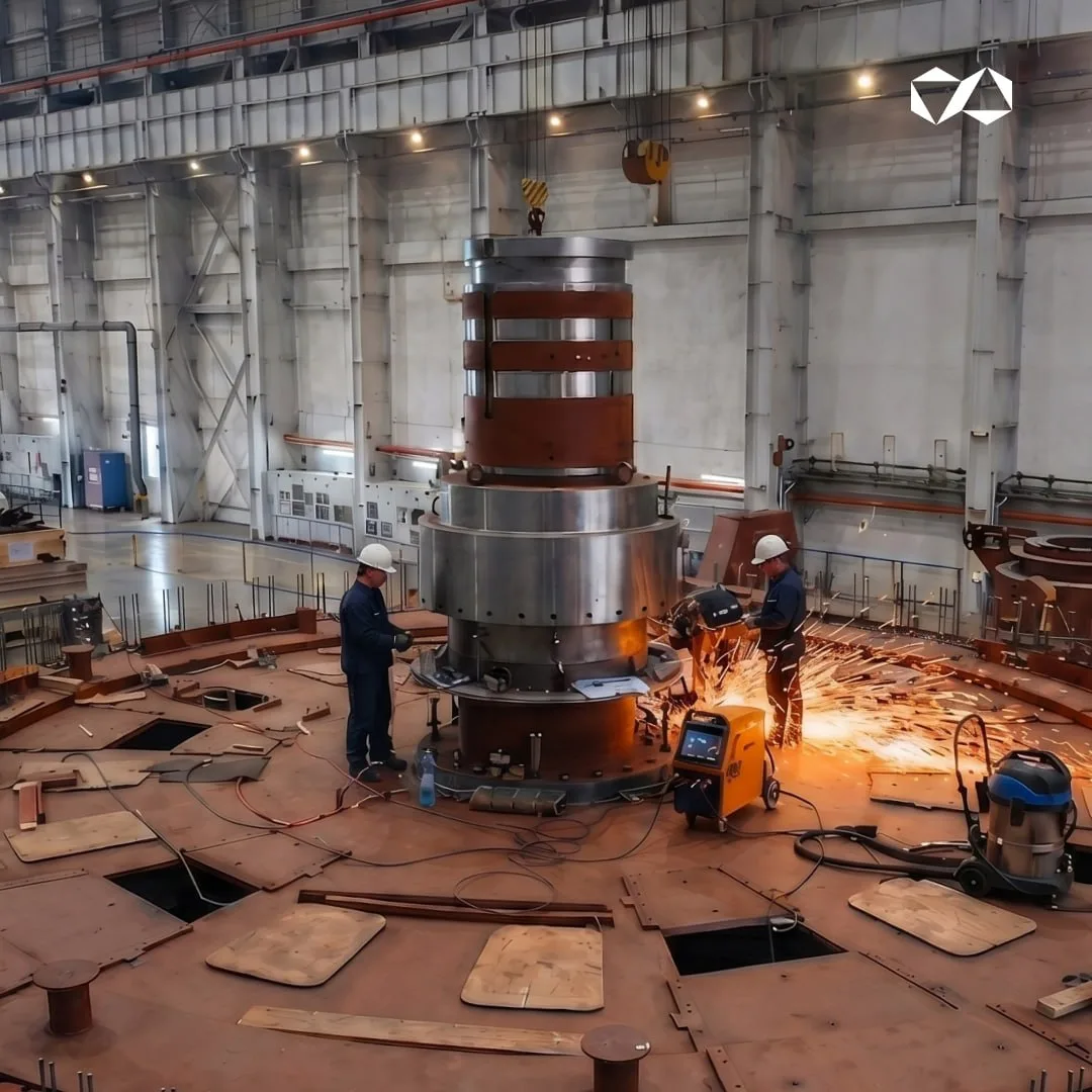⚙️ На Светлинской ГЭС готовят к установке 430-тонный ротор четвёртого гидроагрегата