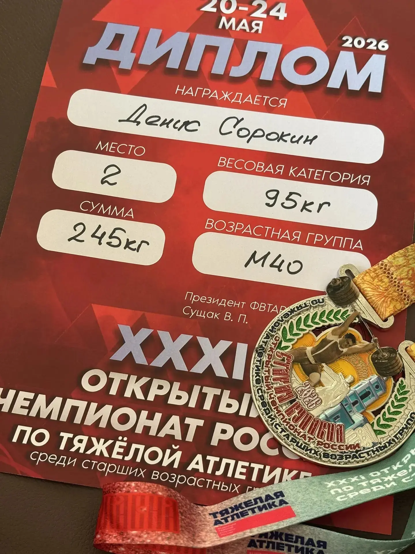 🏆 XXXI Открытый чемпионат России по тяжёлой атлетике среди старших возрастных групп пр...