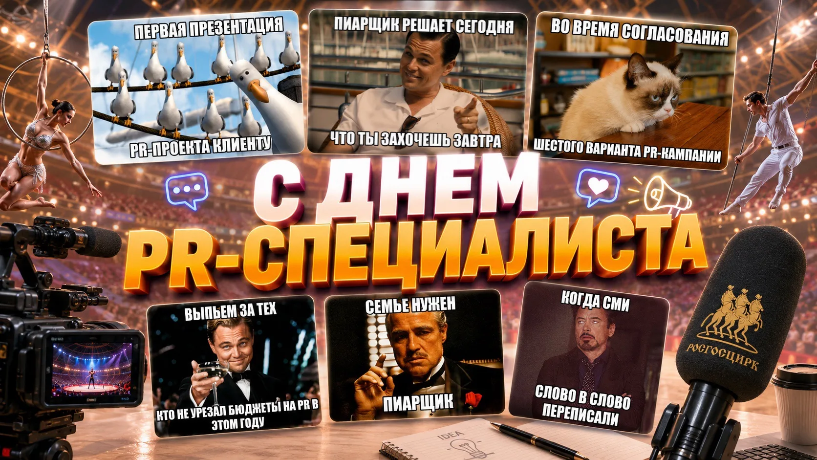 Когда о цирке говорит вся страна 🎪

Сегодня отмечается День PR-специалиста — праздник тех, кто помо