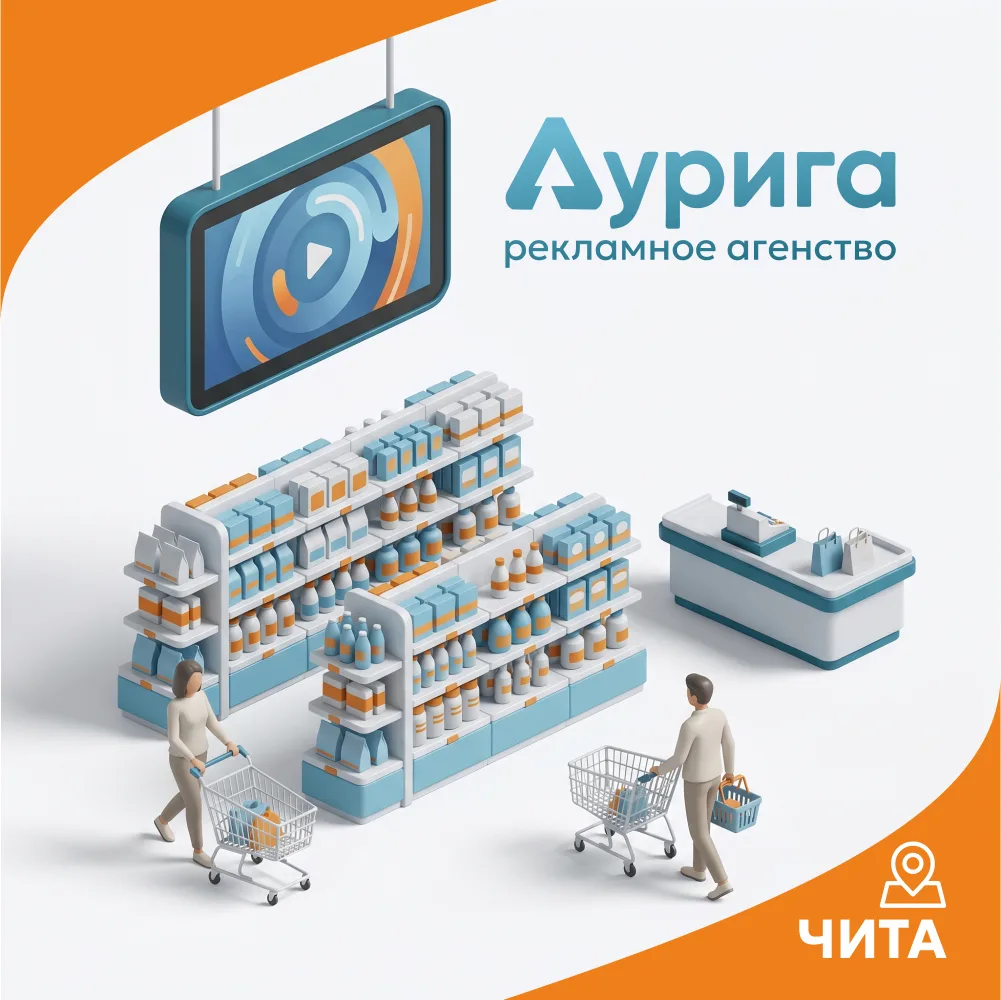 Реклама на мониторах в супермаркетах Читы — это попадание точно в целевую аудиторию!