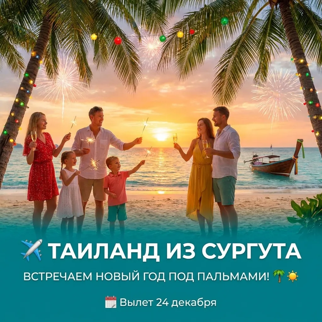 ✈️ Таиланд из Сургута — встречаем Новый год под пальмами! 🌴☀️