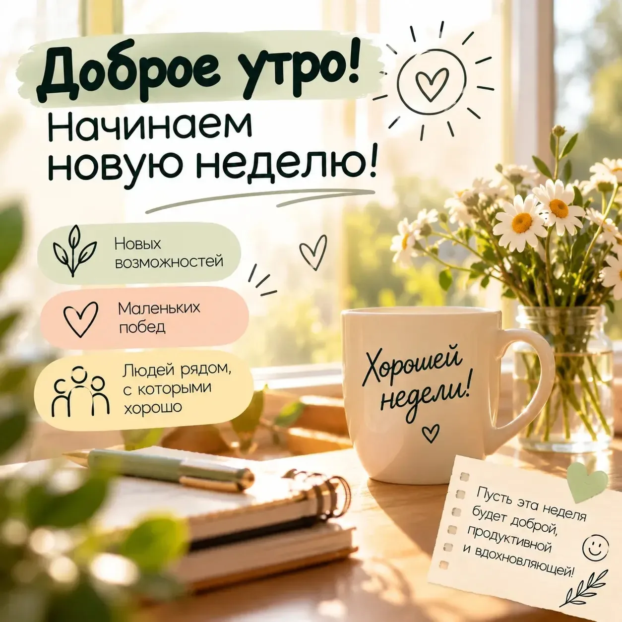 Новая неделя — это не обязательно про большие планы и длинный список задач.
