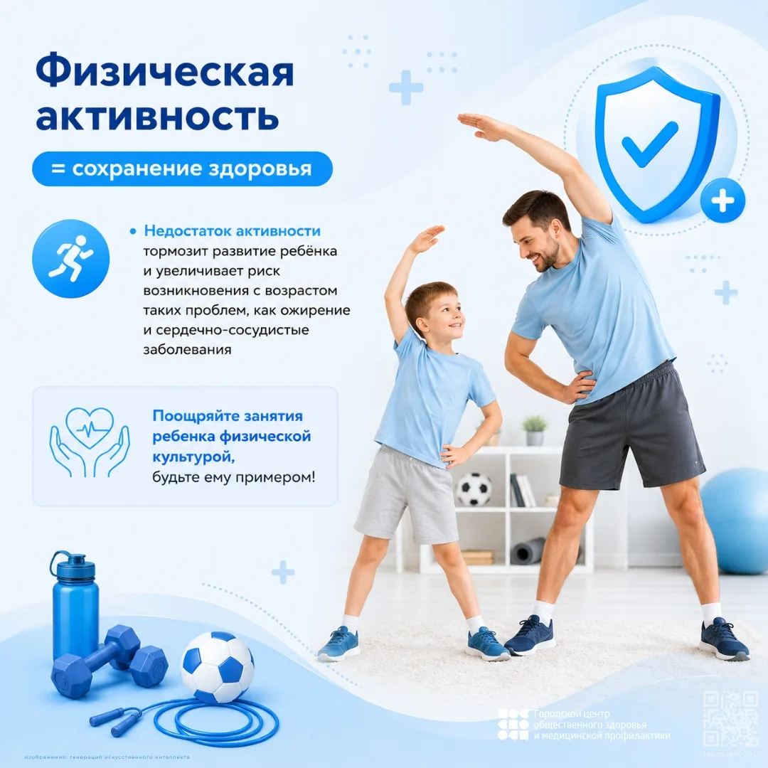 📌 Физическая активность = сохранение здоровья