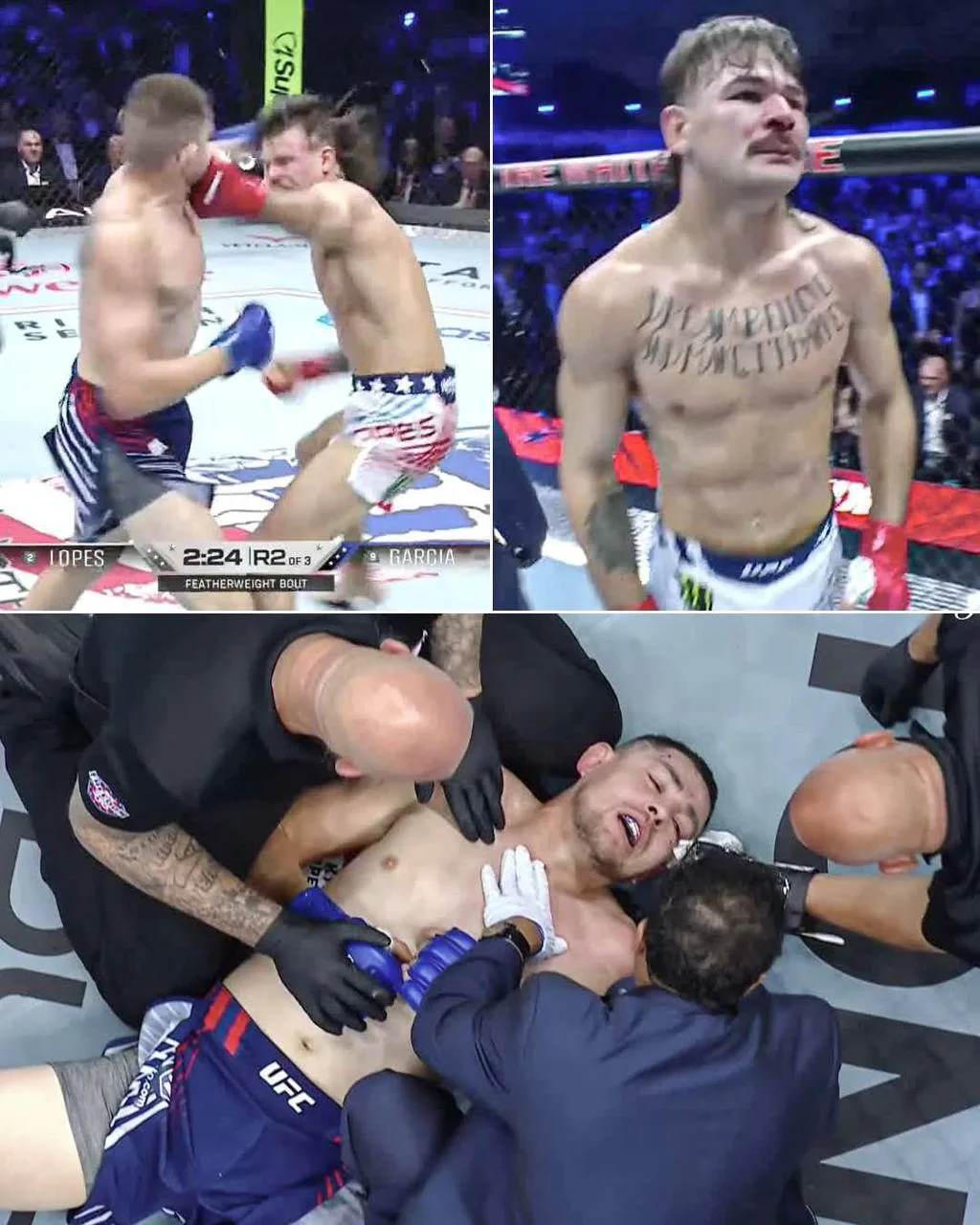 🚀🇧🇷Диего Лопес НОКАУТИРОВАЛ Стива Гарсию во втором раунде! #UFCWhiteHouse