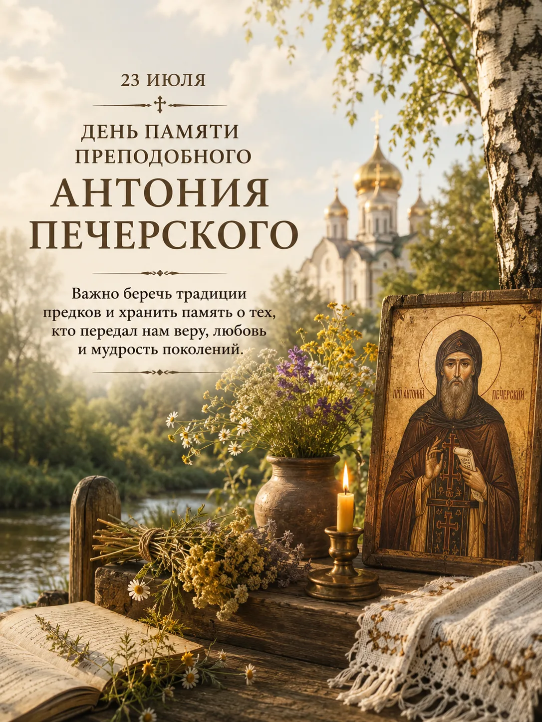 23 июля — день памяти преподобного Антония Печерского 🙏