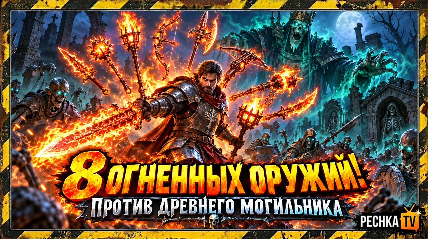🔥 8 ОГНЕННЫХ ОРУЖИЙ ПРОТИВ ДРЕВНЕГО МОГИЛЬНИКА! СТИХИЙНАЯ КУЗНЯ В GRIM SOUL | Pechka TV