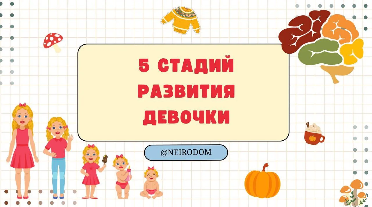 🧡ПЯТЬ СТАДИЙ РАЗВИТИЯ ДЕВОЧКИ.