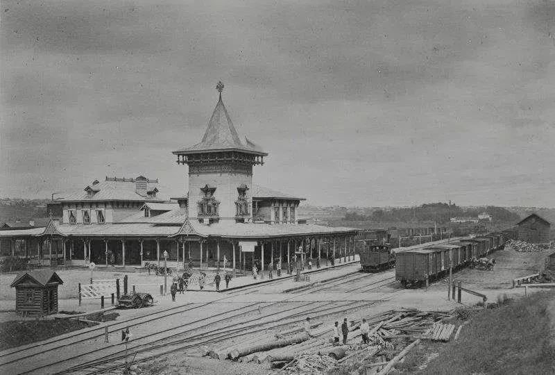 Станция Красное Село в 1887 году