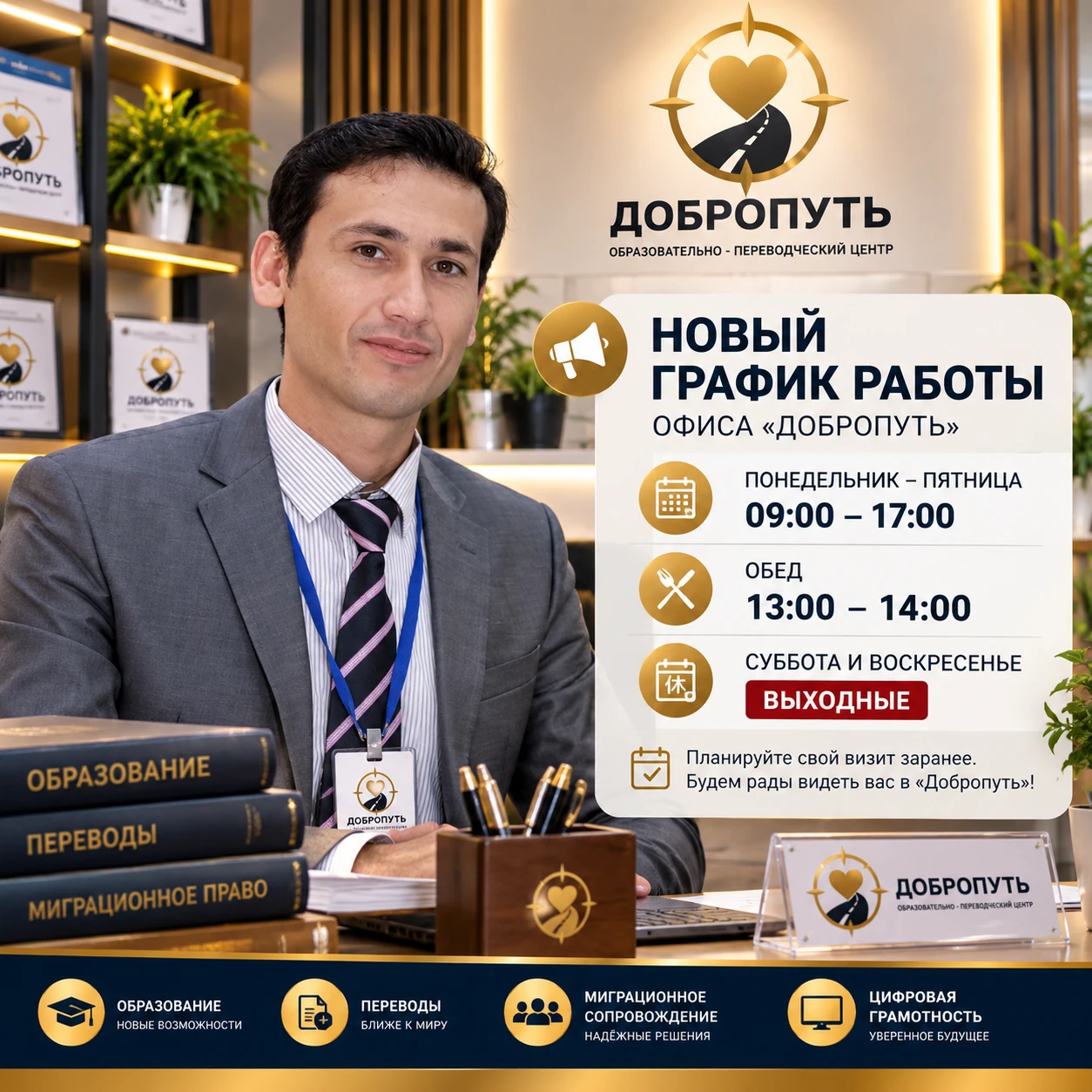 📢 Новый график работы «Добропуть»