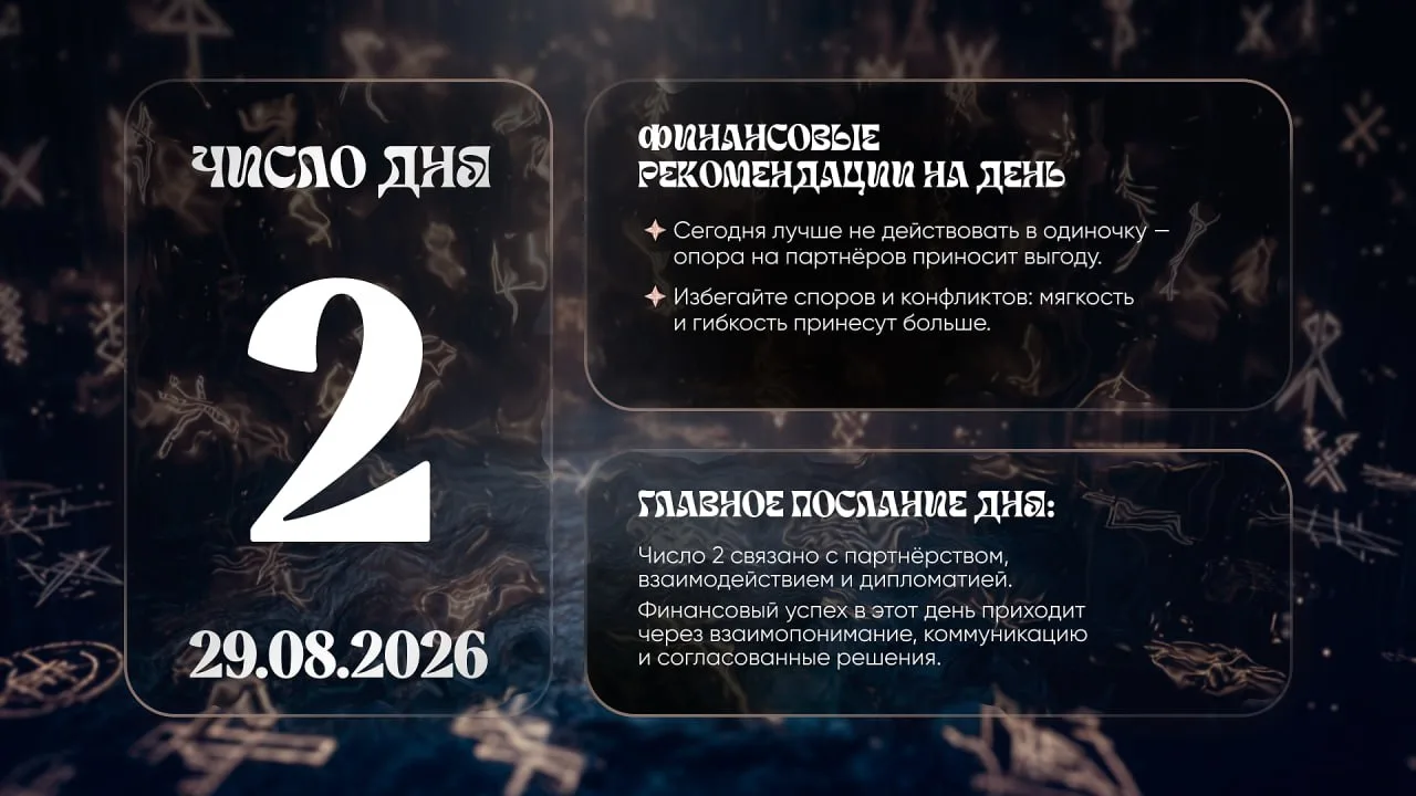 Число удачи на сегодня, 29 августа
