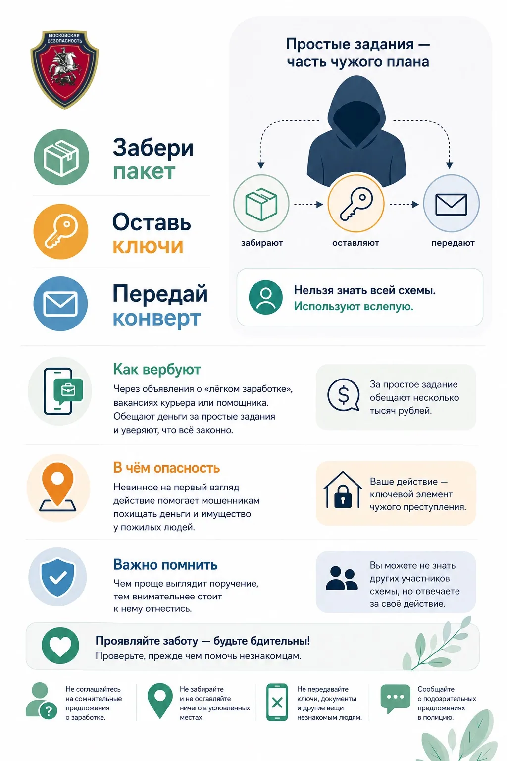 Раньше мошенникам нужны были курьеры. Сегодня они обленились им достаточно случайных исполнителей, к