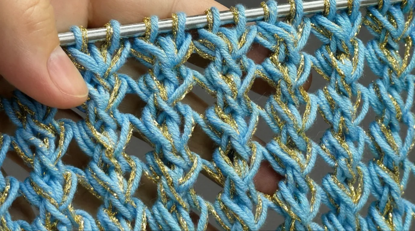 🧶 «АЖУР ИЗ 2 ПЕТЕЛЬ» — лёгкость за один вечер