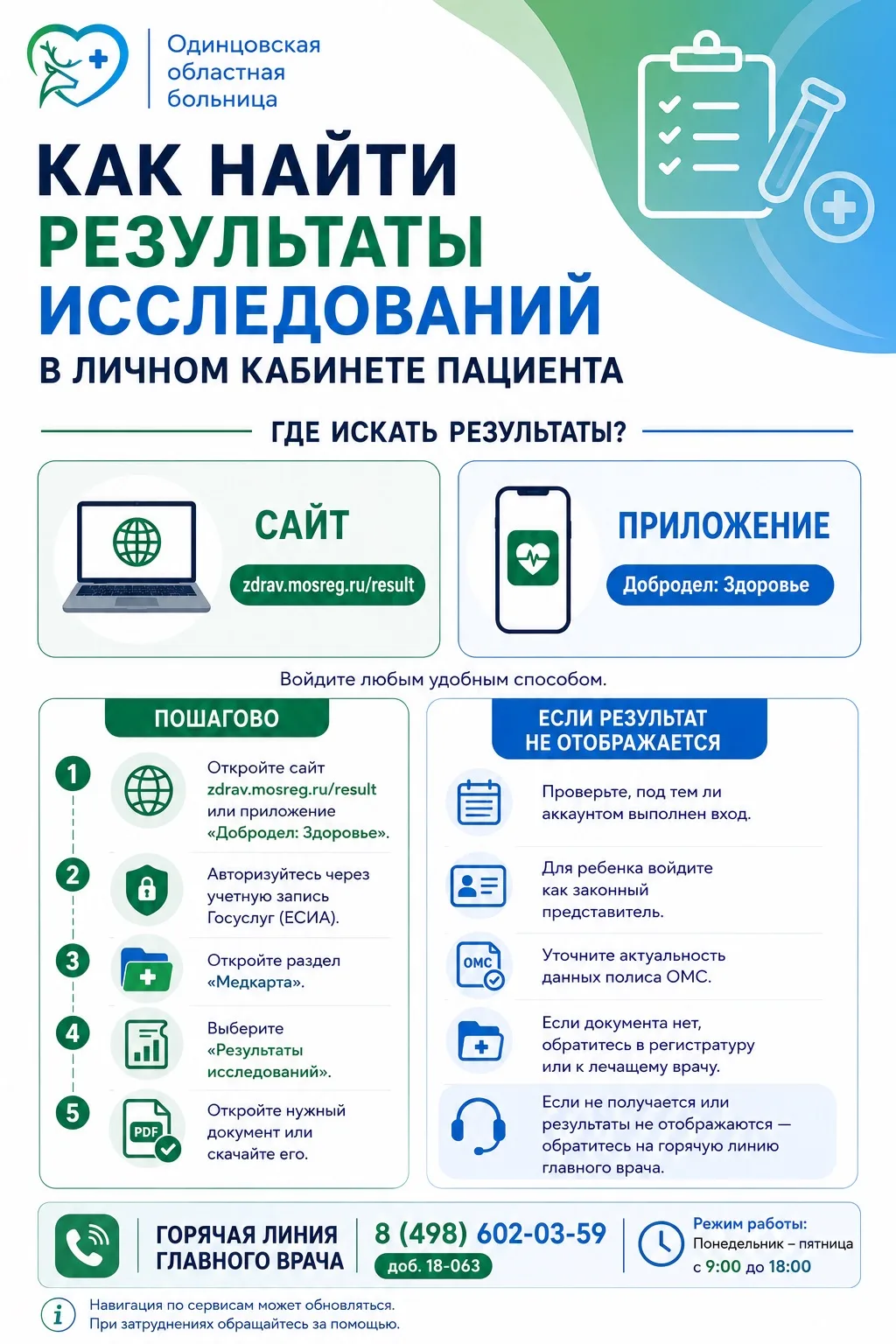 🩺Как найти результаты исследований в личном кабинете пациента