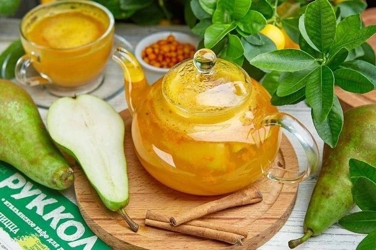 Чай из листьев груши при сухом кашле