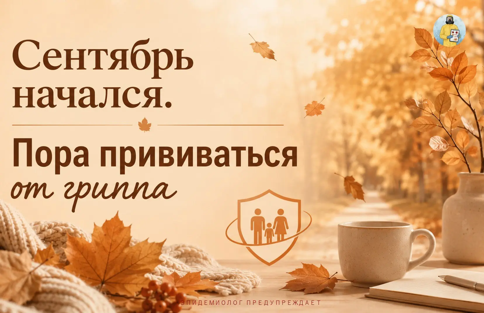💉 Сентябрь начался. Пора прививаться от гриппа