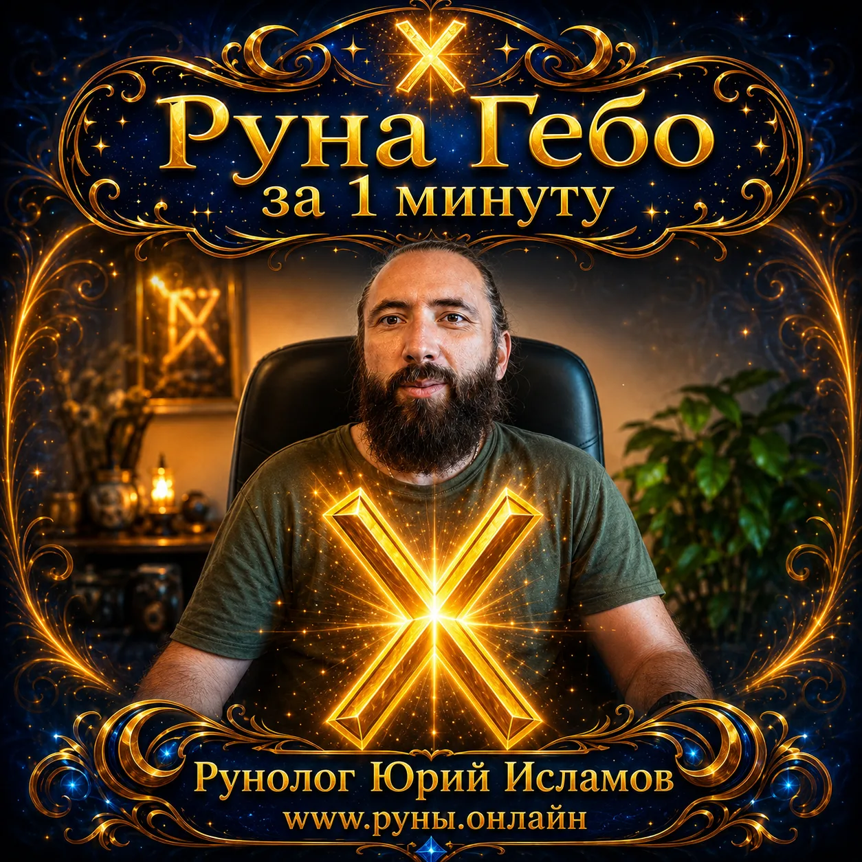 Руна Гебо за 1 минуту. Микро видео по руне Гебо.