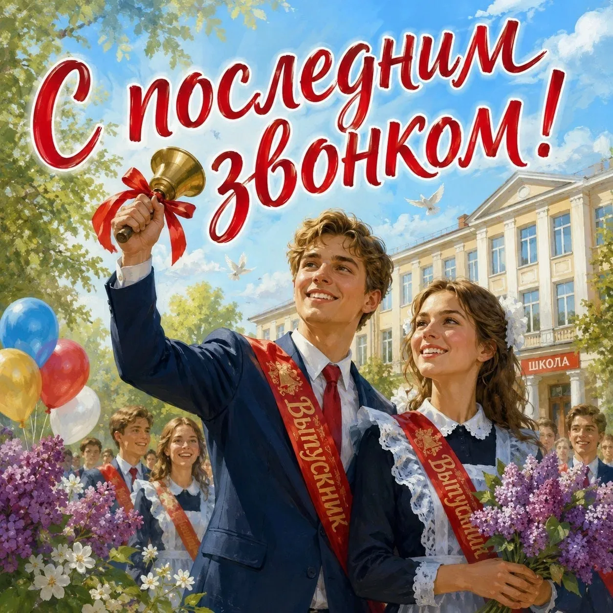 🔔 26 мая торжественный день  ,,Последний звонок,, в МБОУ СОШ 15🎓 для, ребят 9 и 11 классов. Поздравл