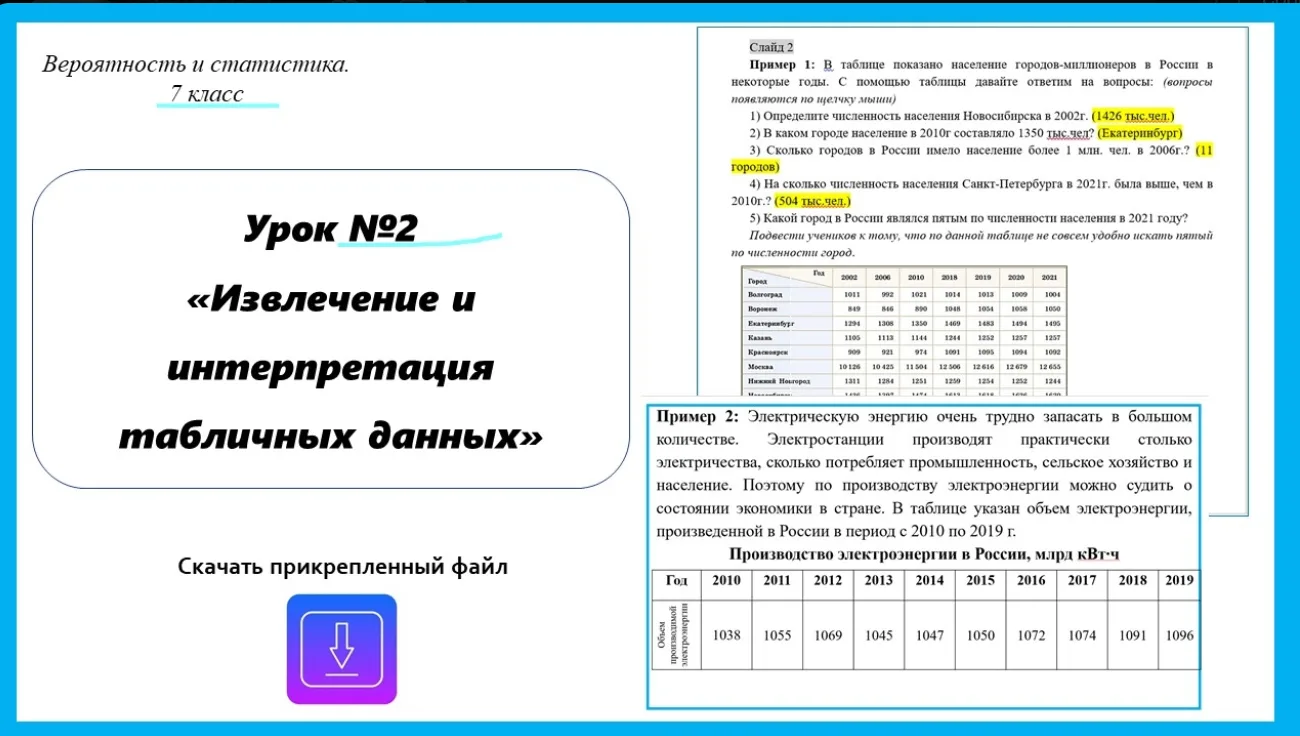 👌Урок №2. 7 класс. Вероятность и статистика