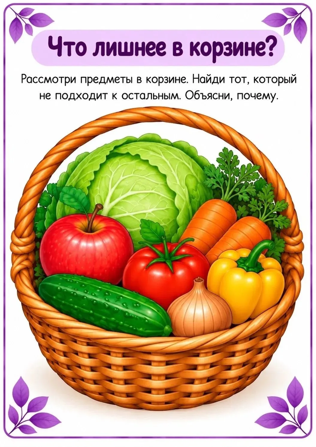 Что лишнее в корзине