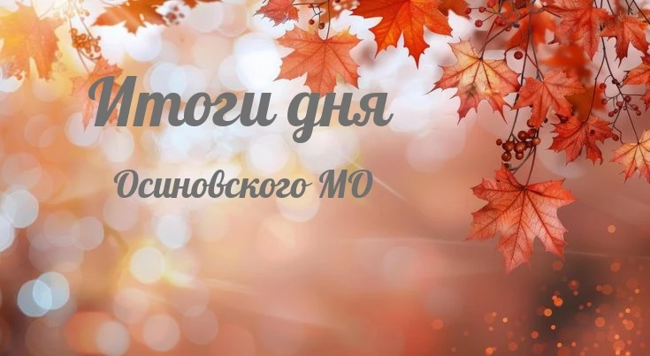 Итоги дня в Осиновском МО, Воскресенье, 13 сентября 2026 года