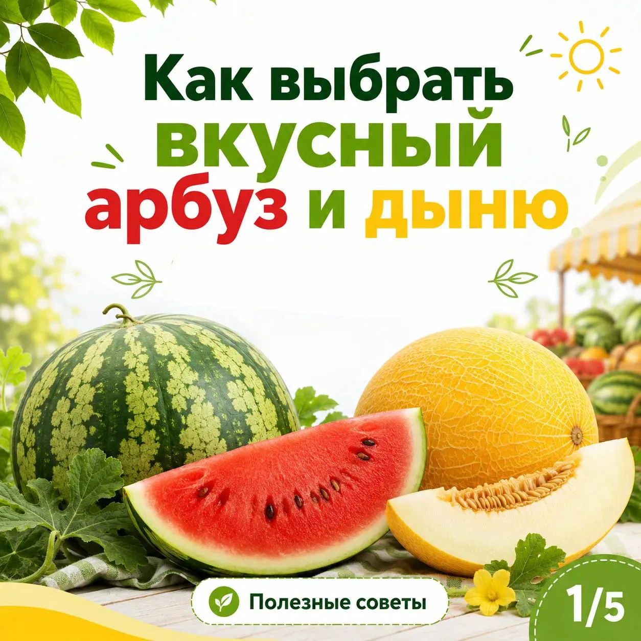 «Как выбрать вкусный арбуз и дыню».