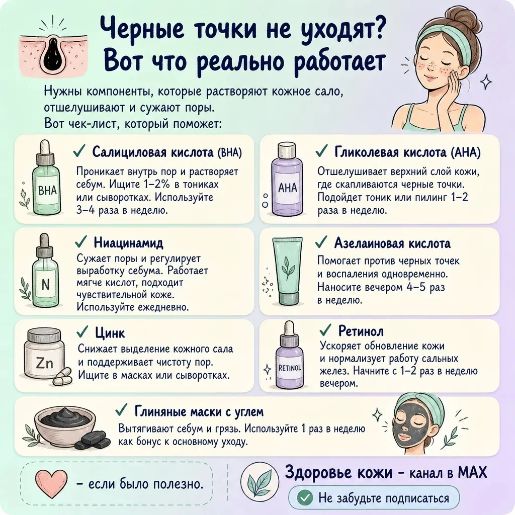 🖤 Черные точки не уходят? Вот что реально работает