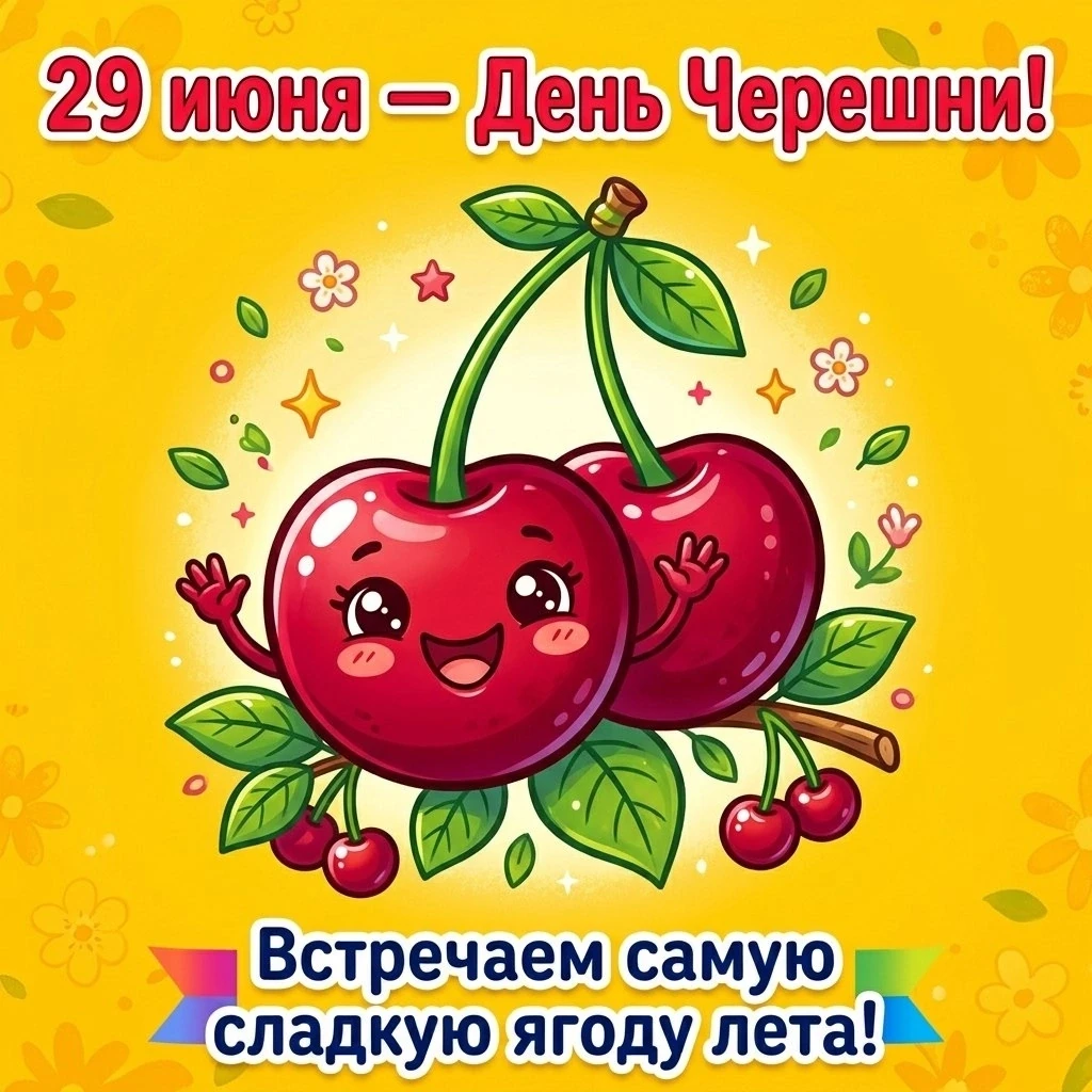 Рубрика: День в календаре
🍒29 июня — День Черешни!🍒

Дорогие родители и друзья!

🍒Лето — это не т