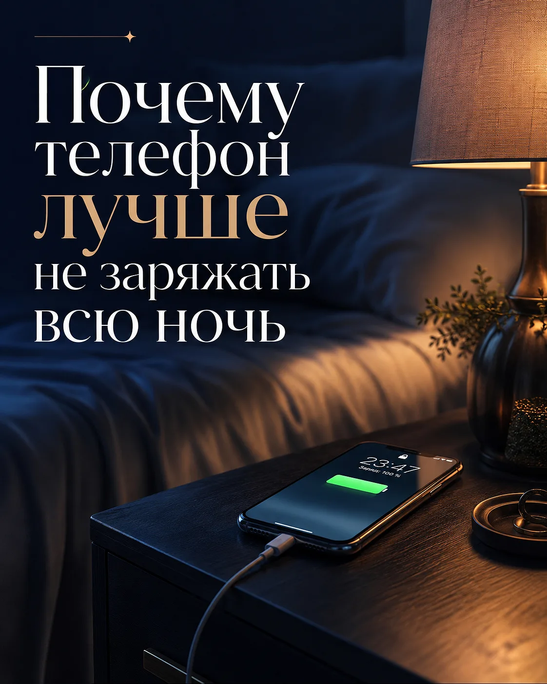 Почему телефон лучше не заряжать всю ночь